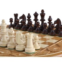 Шаховий набір не класична шахова дошка круглої форми розміром 35x35 см