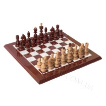 Дизайнерскький шаховий набір з цільного дерева класична шахова дошка 40x40 см