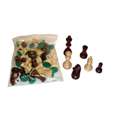 Шахматные фигуры в пакете деревянные Wegiel C-191c стаунтон №6
