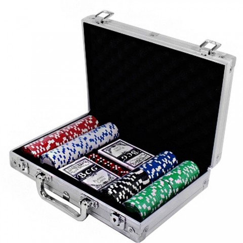 Набор для покера Duke CG-11200 в алюминиевом кейсе на 200 фишек
