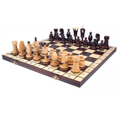 Королевские шахматы из цельного дерева инкрустированные Kings 50 см