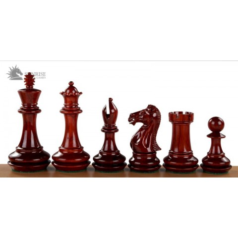 Резные шахматные фигуры №6 красное дерево