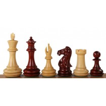 Фигуры для шахмат резные №7 Champfered base красное дерево