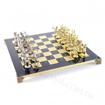 Эксклюзивные шахматы Manopoulos S10BLU Греко-римская война синие 44х44 см