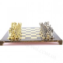 Уникальные шахматы Лучники в деревянном футляре коричневые 44x44 см