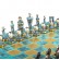 Эксклюзивные шахматы Manopoulos S23BTIR Кикладское искусство бирюзовые 44х44 см