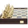 Шахматы греческая мифология в деревянном футляре зеленые 34x34 см