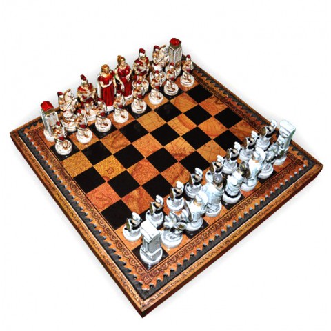 Шахматные фигуры Nigri Scacchi Троянская битва small size