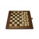 Деревянный набор 3 в 1 нарды шашки шахматы натуральная древесина цвет доски махагон 32x30 см
