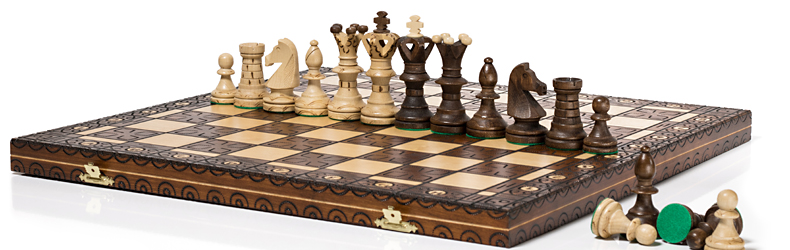 Производство Польша Подарочные деревянные шахматы Роял (Амбасадор) 54 см CHW2